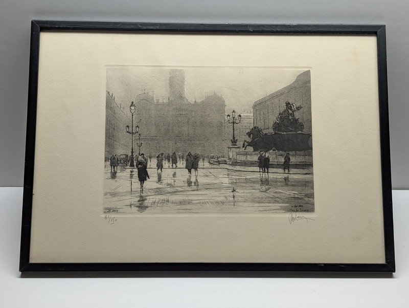 Joanny Drevet (1889-1969) Original Etching Signed & Numbered /150 Lyon France gallery