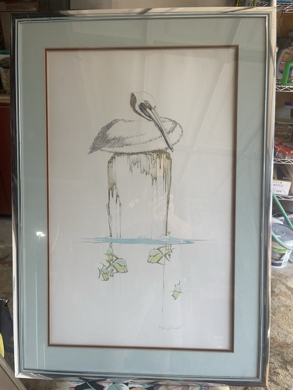 Peter Parnall Limited Edition Numbered Signed Lithograph Print «The Pelican”
