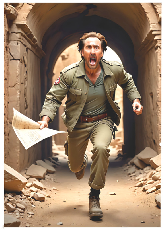 NATIONAL TREASURE – Nicolas Cage * Fun Novelty * MOVIE * Art Card * ATC ACEO