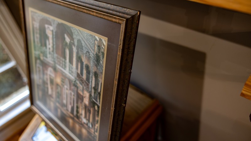 Betsy Brown Vintage Signed Jazz Du Jour LaBranche House Framed Art Print 26x26 gallery