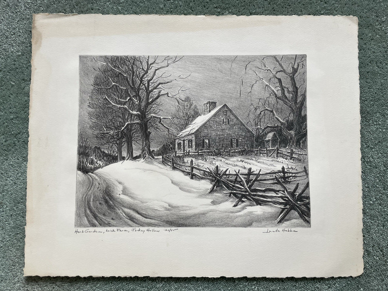 Original Lithograph NOT REPRO Pencil Signed Lucille Hobbie American revolution