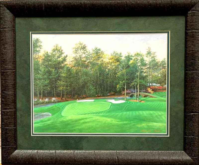 Charles Beck «Augusta 11th Hole» Golf Print-Framed 23 x 19
