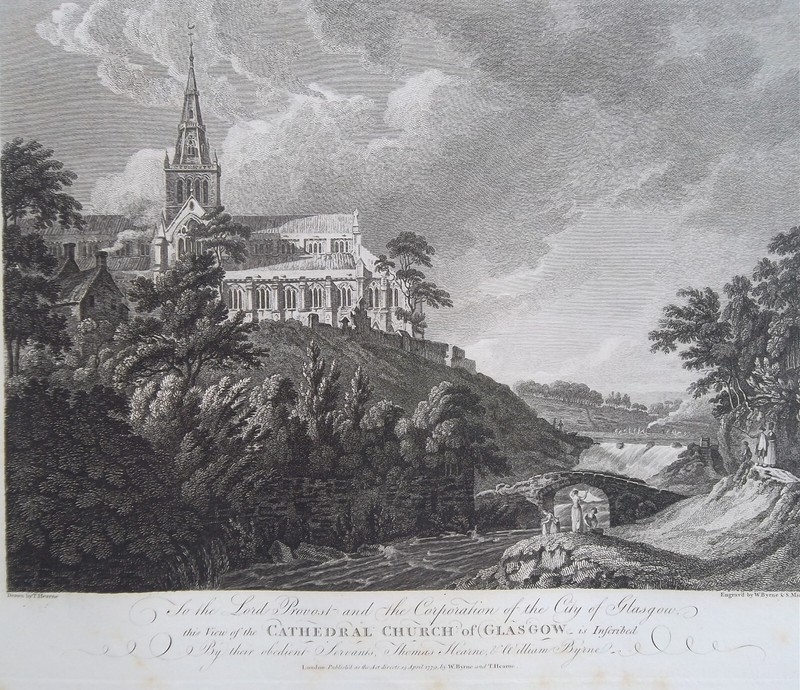 SCOTLAND Glasgow Cathedral Church from South 1778 View – 1779 Antique Print