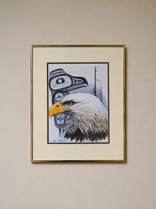 Signed Sue Coleman Bald Eagle Framed Print Direct From Artist Collection PNW Art