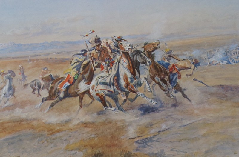 «The Trigg» art print 19w x 14.5 Thin Paper C.M. Russell western cowboys