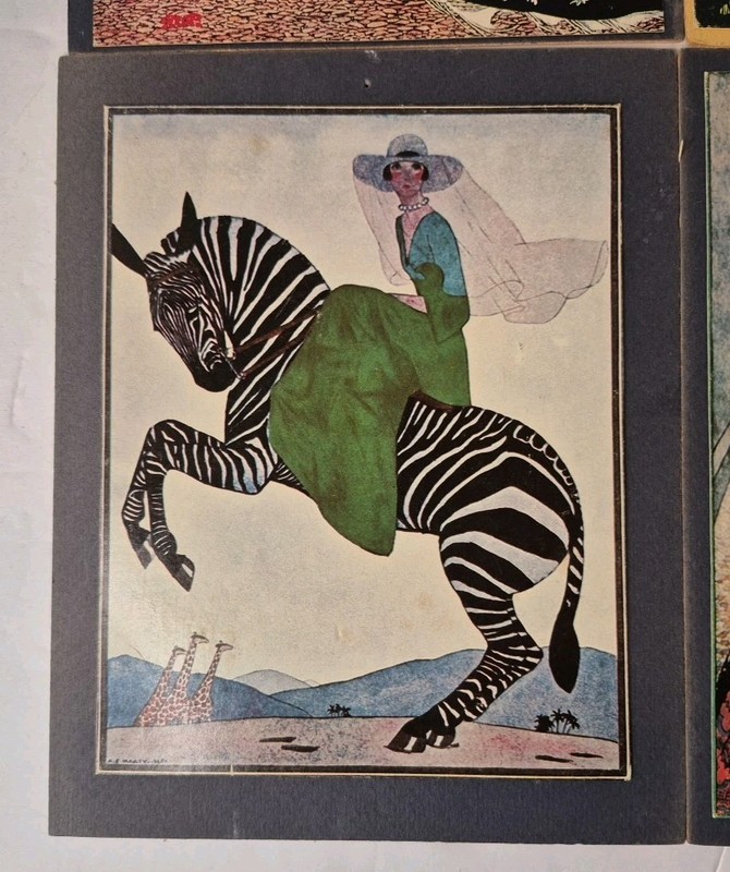 (4) Vogue Magazine Cover Print on Cardboard Reproduction 6 3/4" x 8 1/2" gallery