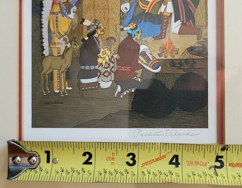 PABLITA VELARDE Nativity Scene Prints (2) Native American, Santa Clara Pueblo NM gallery
