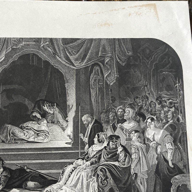  ANTIQUE ORIGINAL B/W ENGRAVING-LITERATURE/WILLIAM SHAKESPEARE-HAMLET-1870 CA gallery