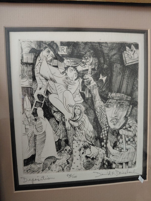 Deposition. David F. DRIESBACH Signed 54/100 Lithograph gallery