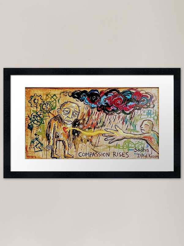 Compassion Rises: A Heart’s Connect Framed Wall Art Poster Canvas Print Picture