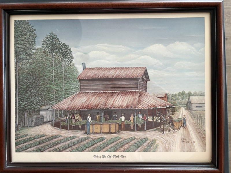Glenn Hayes framed Print Tobacco Barn Farm Scene 17.5 x 13.5 framed art