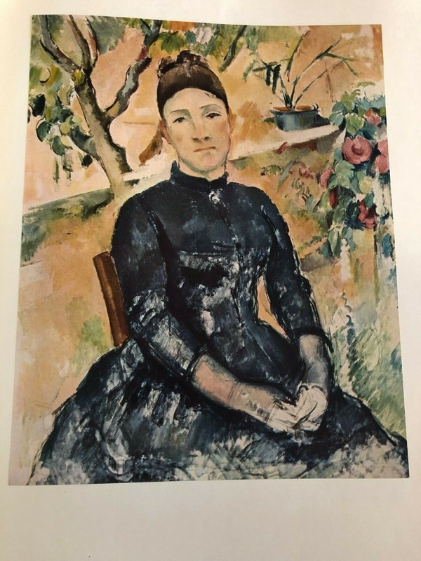 16 Full Color Prints Cezanne "Madame Cezanne in the Conservatory" Print 10 1/2"