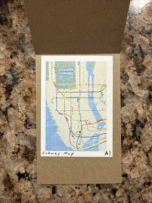 Ana Anastasia Inciardi Subway Map NYC Mini Print Whitney RARE
