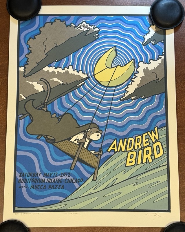 Jay Ryan Art Print Andrew Bird Poster S/# 225 Auditorium Theater Chicago 2012