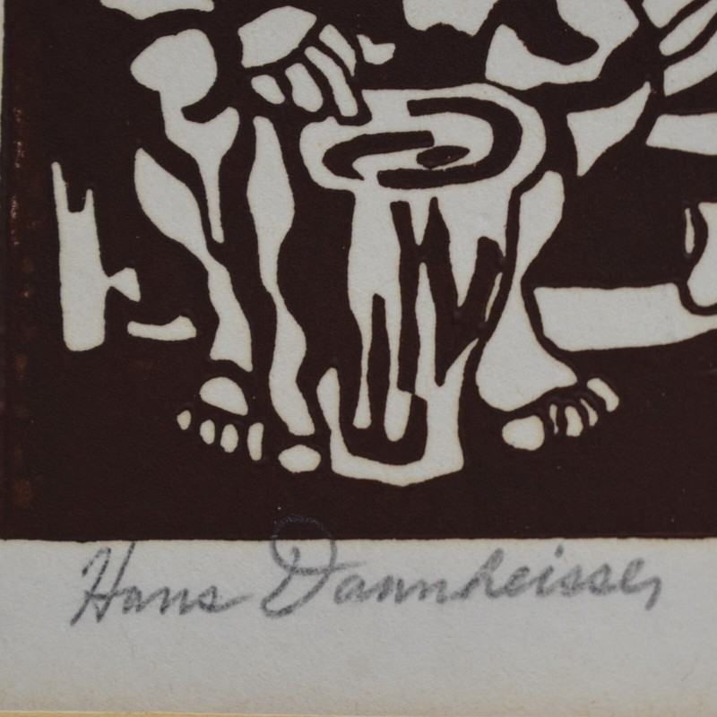 1968 Hans Dannheisser Lithograph 2 of 75 Caribbean Dancers Musicians Palm Trees gallery
