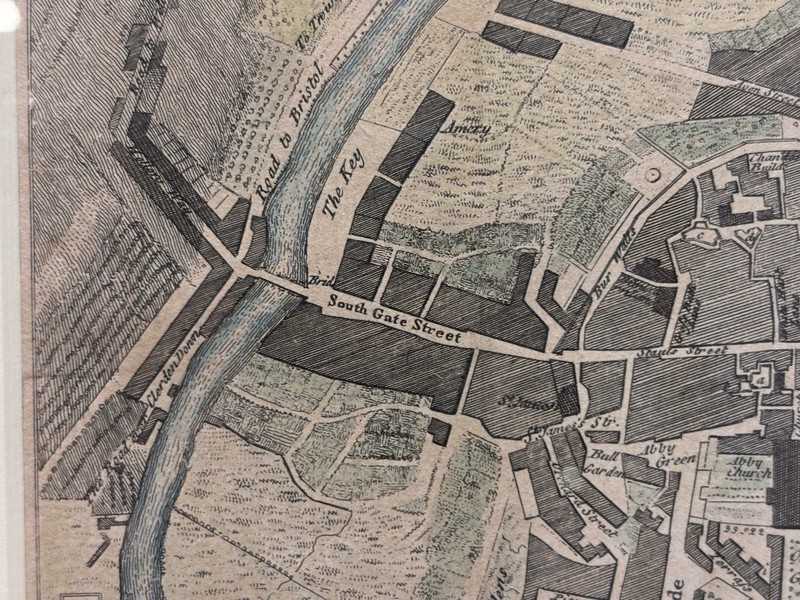 Antique Print c. 1760, New Plan of the City of Bath, Rare Historic England Gifts gallery