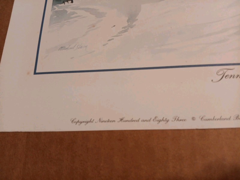 MICHAEL SLOAN "TENNESSEE WINTER" RURAL LANDSCAPE PRINT No Frame Or Glass gallery