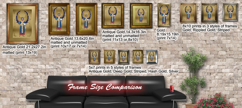 Saint Michael handcrafted framed prints in various sizes and styles. gallery