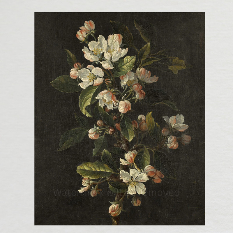Baroque Still Life with Tulips Painting Giclee Fine Art Paper Print