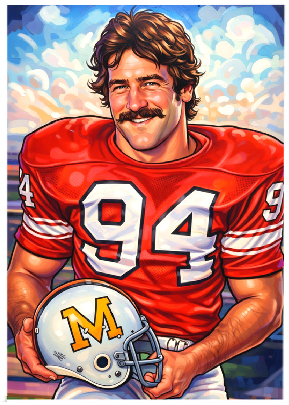 RANDY WHITE * Maryland Terrapins * FOOTBALL * Novelty Art Card * ATC ACEO