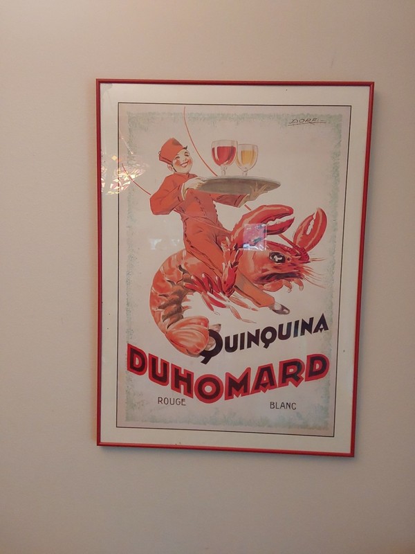 QuinQuina DUHOMARD ROUGE BLANC Poster 28 By 20 Inches Metal Framed See Pics