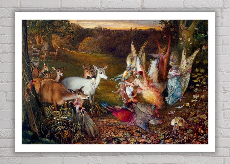 Art print The Enchanted Forest by Fitzgerald giclee poster gallery wall Art