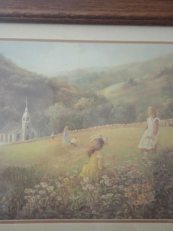 Vintage Bettie Felder "Thru God's Grace" 1981 Framed Matted Signed Print gallery