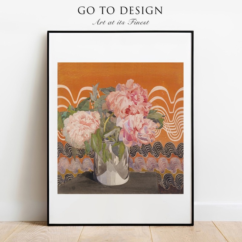 Art print Mackintosh Peonies 1920 flower Art poster gallery wall Art vintage gallery