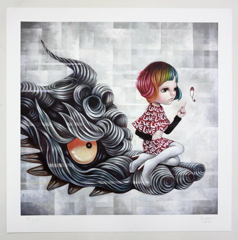 Yosuke Ueno “Cloud Dragon Head” 2013 Signed & Numbered RARE Printer Proof 5/5!