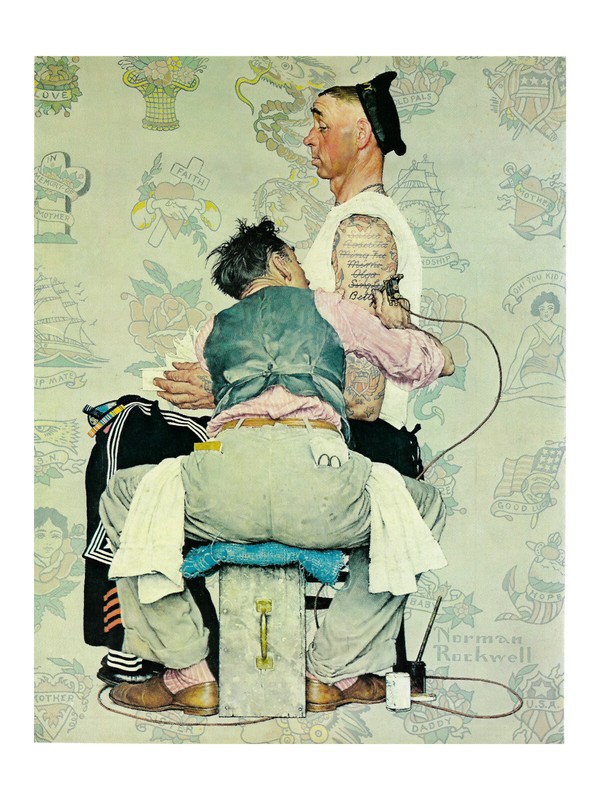 Norman Rockwell The Tattooist Vintage Poster Print Wall Art 18x24 gallery