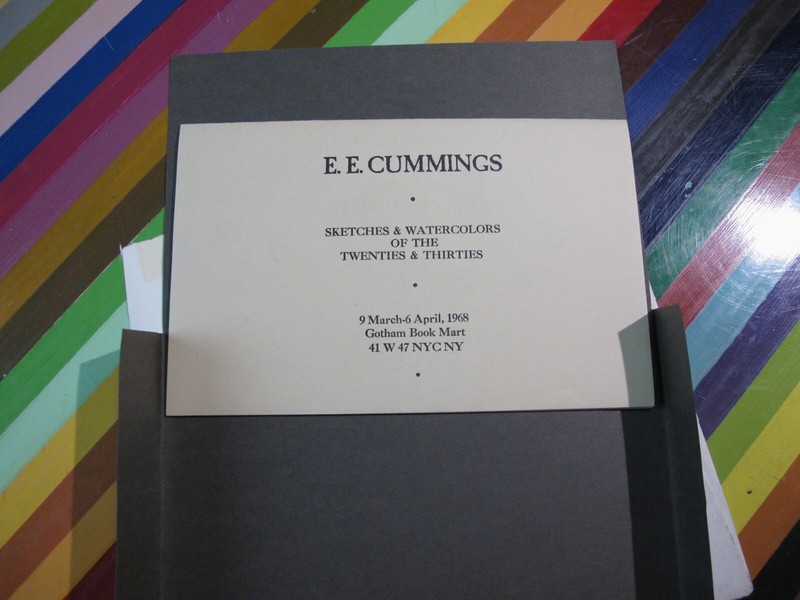 vtg 1960s EE Cummings Sketches and Watercolors Catalogue Gotham Book Mart gallery