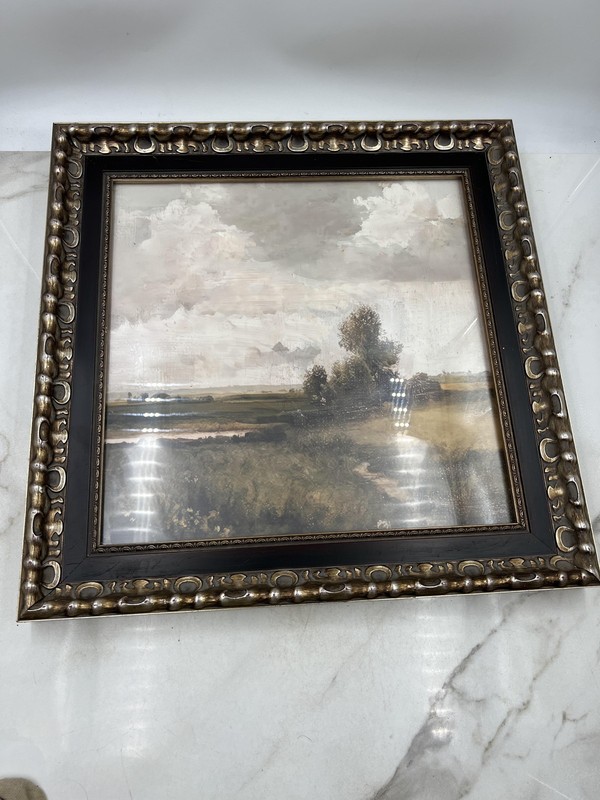 Vintage Cannery Row Beets Landscape Art Print Framed Ornate Wall Decor 21×21