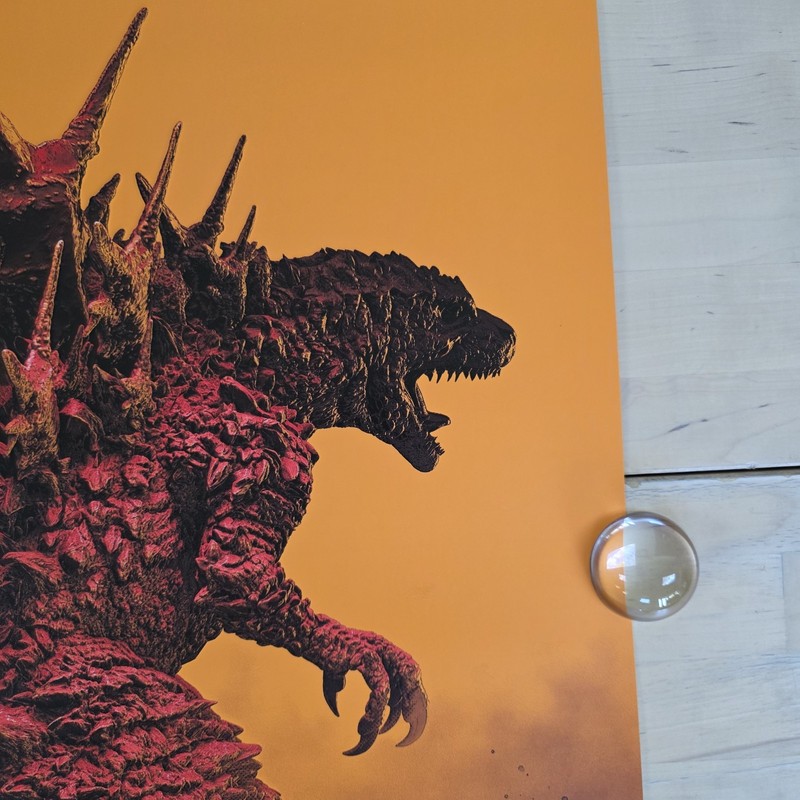 Godzilla Minus One Orange Variant 24" x 36" Screen Print LE 17/50 Pascal Blanche gallery