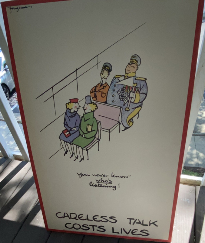Fougasse Signed Careless Talk Costs Lives Propaganda Print Large Unframed