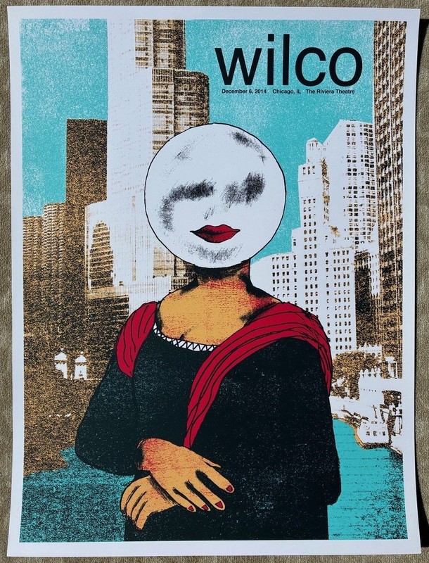 WILCO Riviera Chicago 2014 Indie Rock Concert SCREEN PRINT Poster