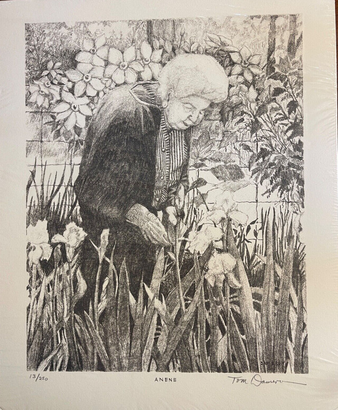 Tom Dameron SIGNED & Numbered «Anene» 17×14″ Pencil Sketch art print Lithograph