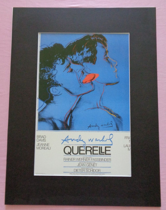 Warhol Querelle Movie Film Poster Art Print Matted Blue Red Tongue Gay Men LGBQT