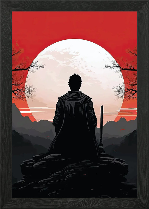 AESTHETIC SILHOUETTE Framed Wall Art Poster Canvas Print Picture