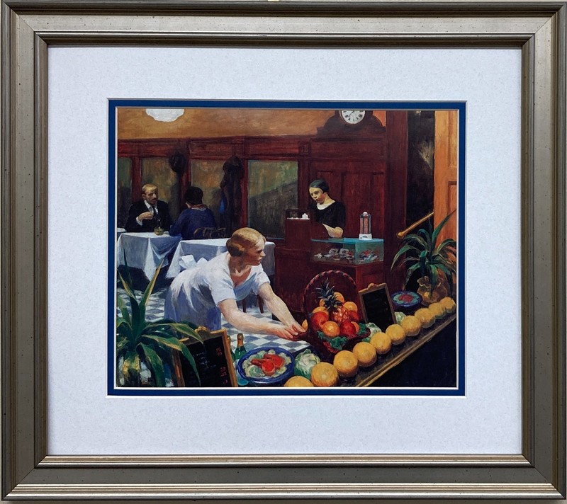 Edward Hopper "Tables for Ladies 1930" Newly CUSTOM FRAMED Art Americana