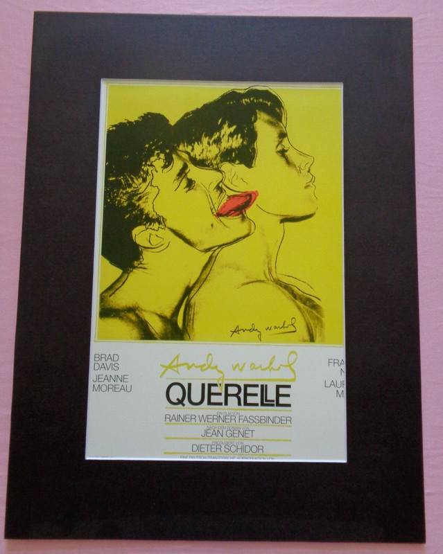 Warhol Querelle Movie Film Poster Art Print Matted Red Tongue Gay Men LGBQT Sexy