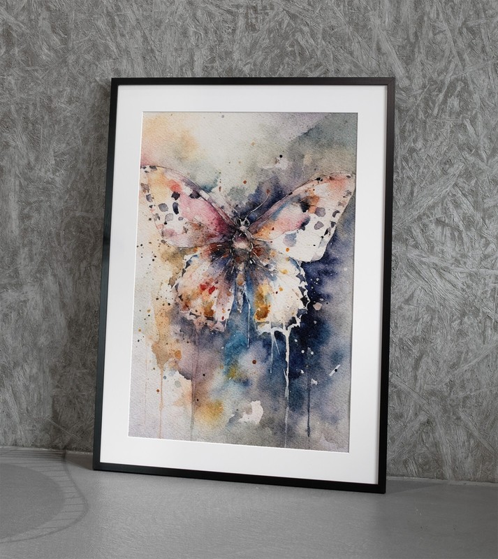 Butterfly Watercolor Painting Print High Quality choose sizes gallery