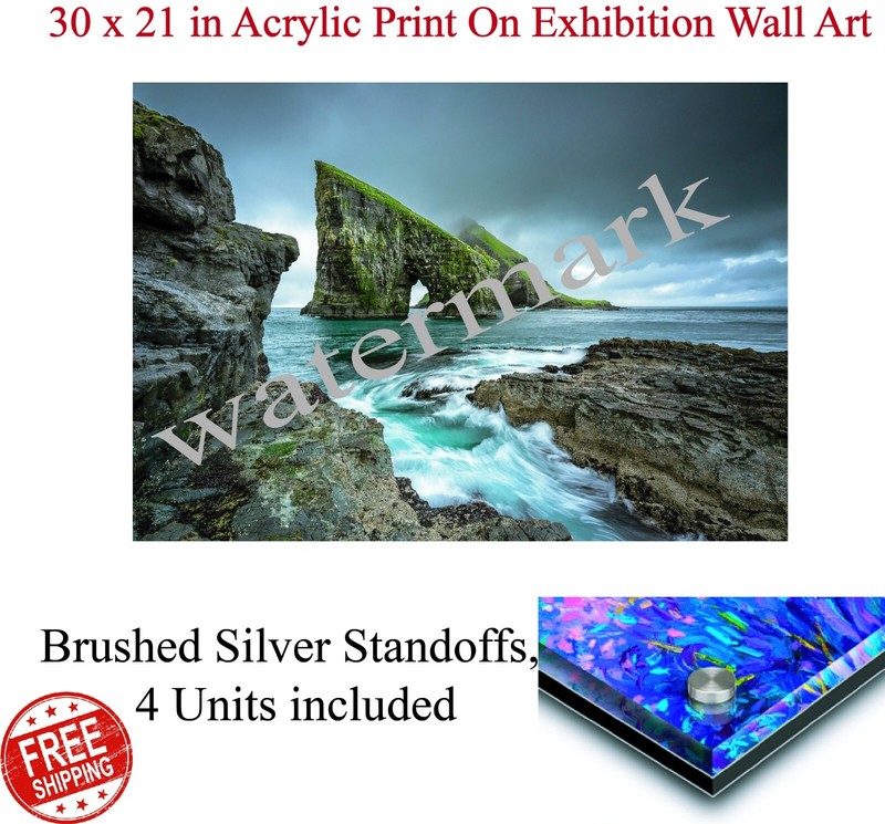 Ready to Hang 30 x 21 inches Acrylic Print Wall Art Drangarnir Faroe Islands