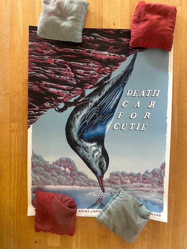 Authentic Death Cab For Cutie 2021 Red Rocks 18×24 Concert Poster Neal Williams