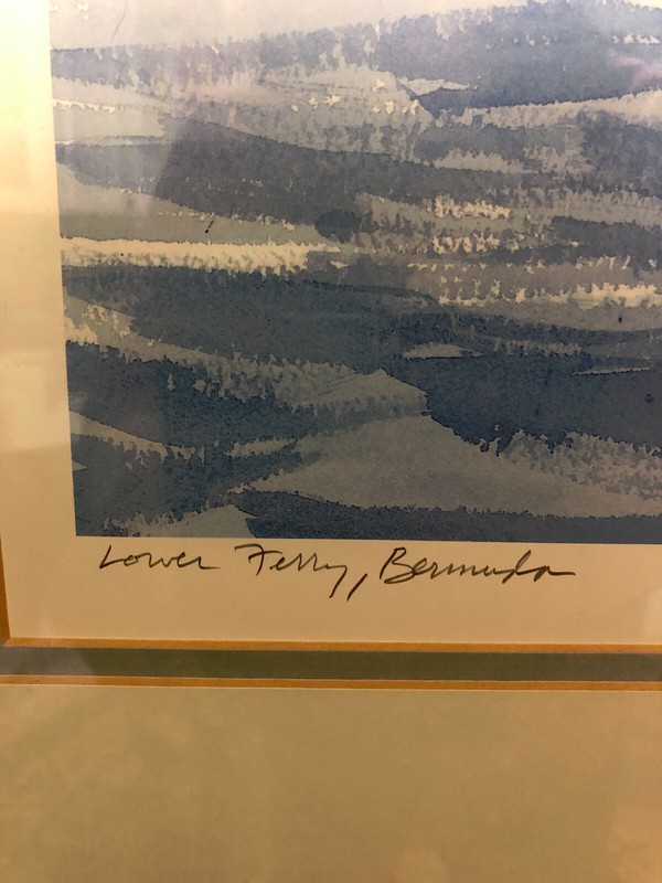 R.E. Kennedy "Lower Ferry Bermuda " Watercolor Print Matted Signed Free Shipping gallery