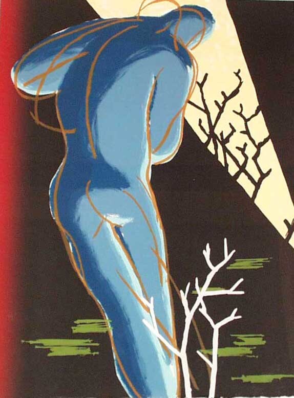 JEDD GARET GAY INTEREST «NIGHT BOY» ED 50 1983 LITHOGRAPH W/ SCREENPRINTIN