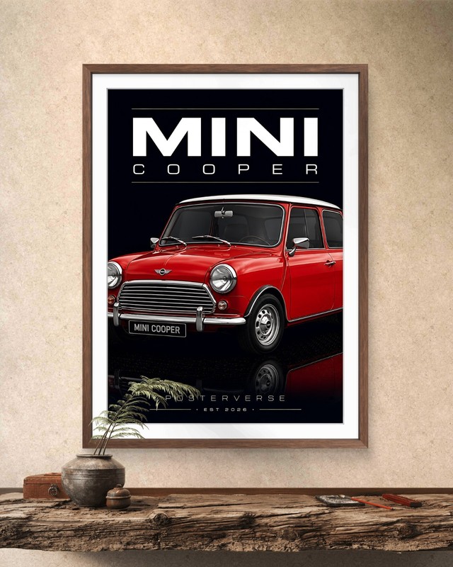 MINI Cooper | Poster Wall Art Print | Automotive Gift | By POSTERVERSE gallery