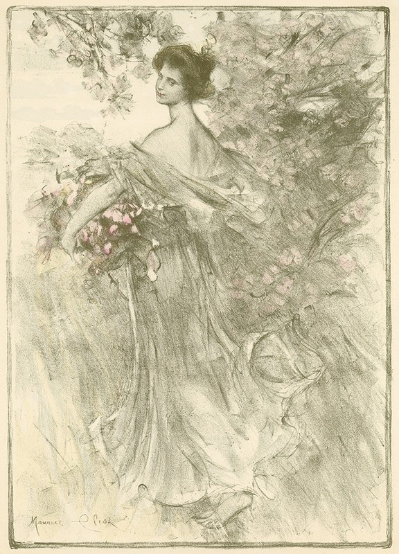 1897 original litho L’Estampe Moderne «Printemps» (Springtime) Maurice Eliot