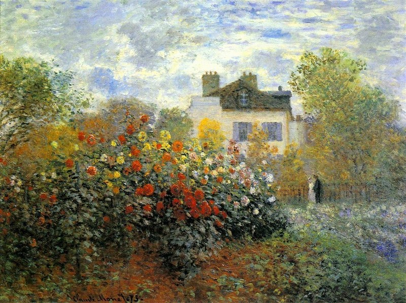 Claude Monet The Garden of Monet at Argenteuil 1873 17"x 22" Archival Art Print