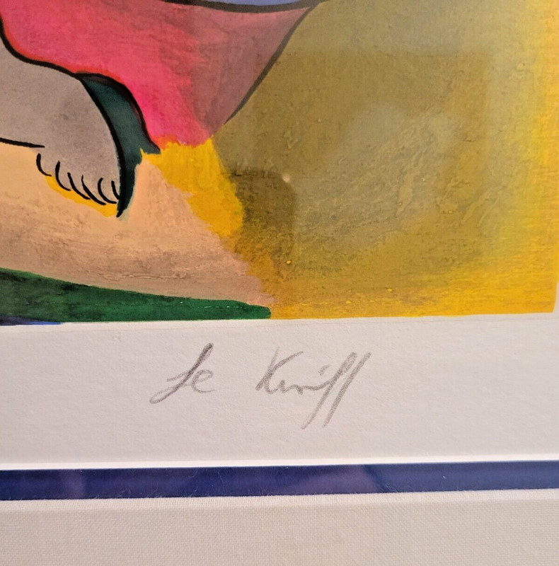 Linda Le Kinff Cubism "Constellation" 2002 Serigraph, Signed Framed 244/350 gallery