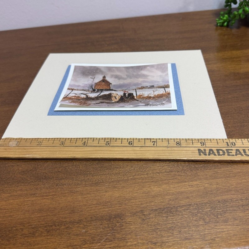 Ed Gifford Photographic Imagery Signed 8x10 The Christmas Kiss Red Cardinals Vtg gallery